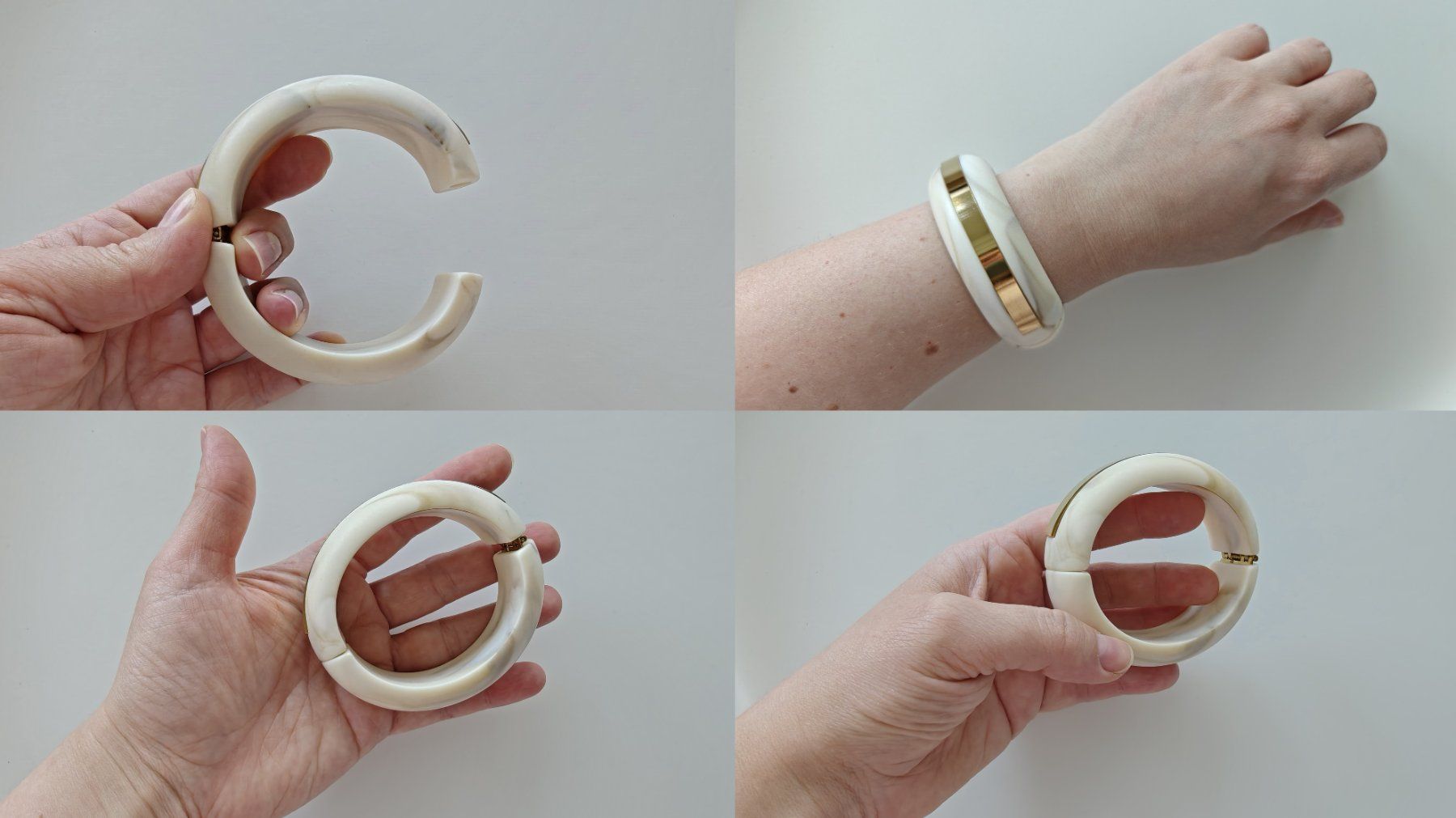 Bracciali & Braccialetti: Marble-Patterned Resin and Stainless Steel Bangle – Nuovo e nell'imballaggio originale da Allschwil venduto da Jani_Banani 9