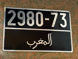 Plaque immatriculation Maroc 2980-73