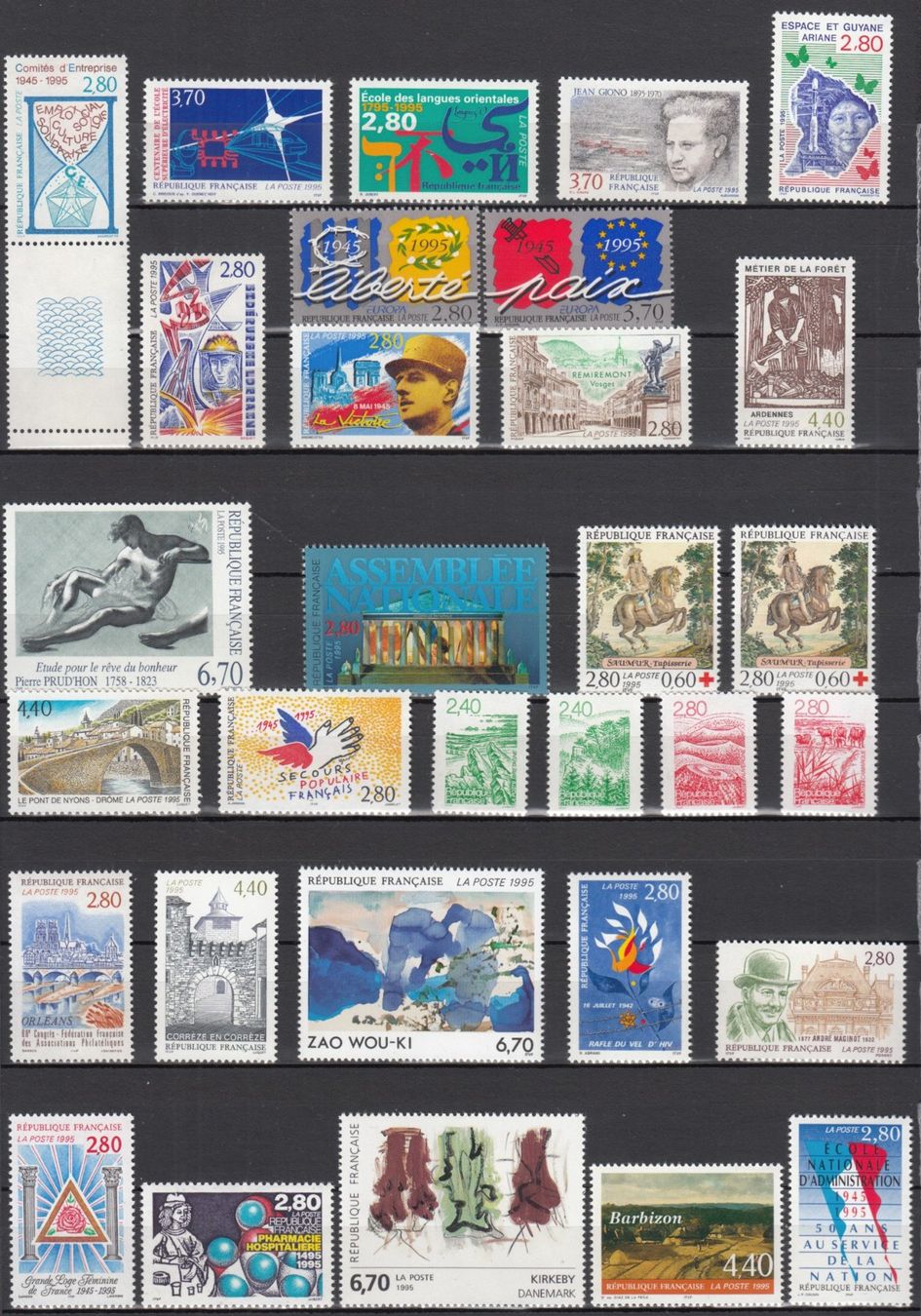 Tutti i francobolli: Frankreich 1995 postfrisch – Usato da Bürglen TG venduto da StampGraf 1