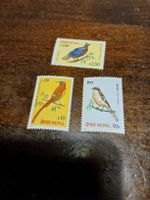 Lot de 3 Timbres du Népal - Oiseaux tropicaux rares!