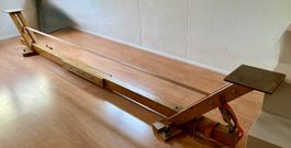 Selbstspannende Slackline aus Holz