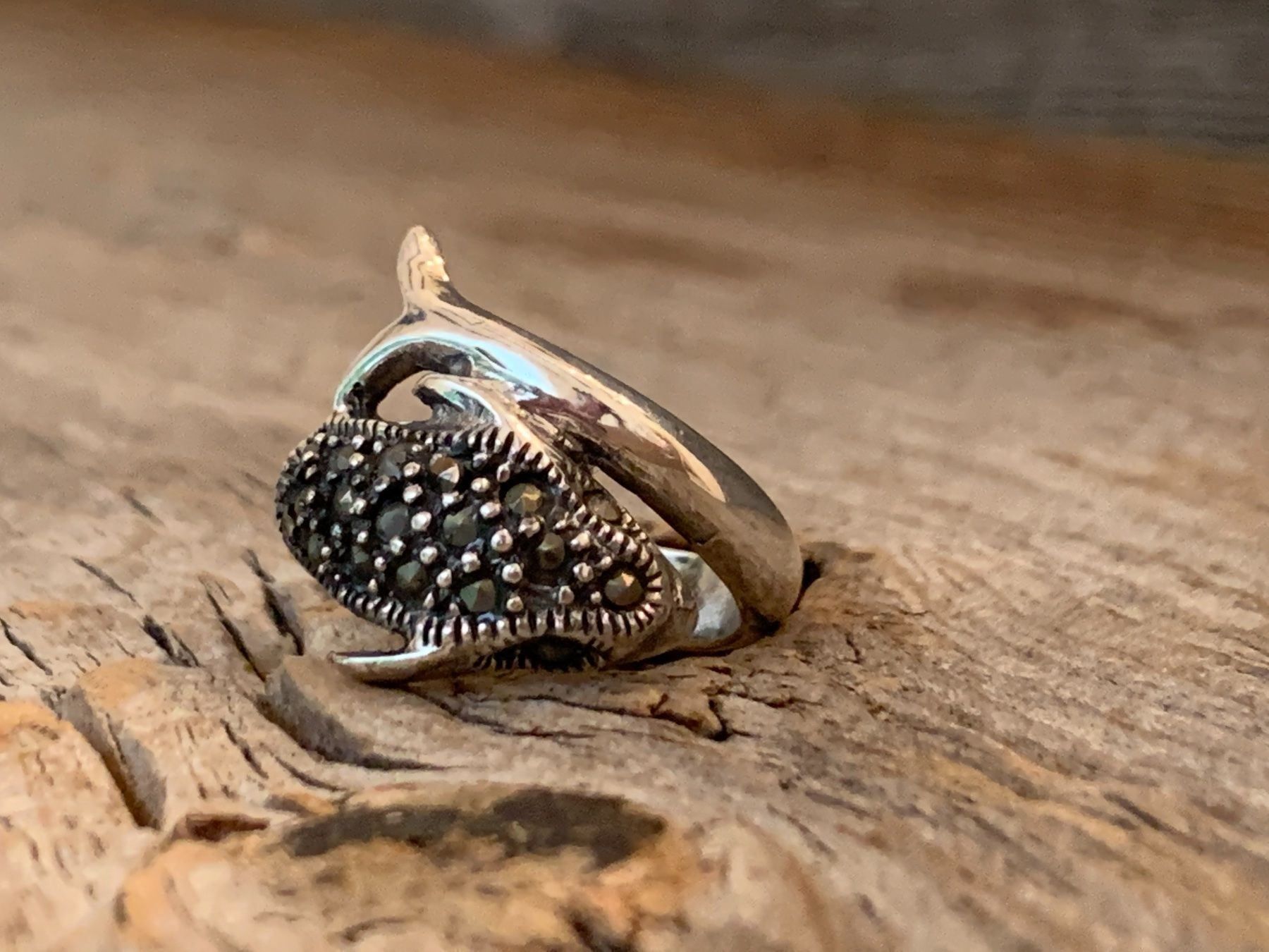 Anelli: Delfin Ring  Gr 56 -  Sterling Silber 925 mit Markasiten – Nuovo (secondo la descrizione) da Bern venduto da Jiffy 4