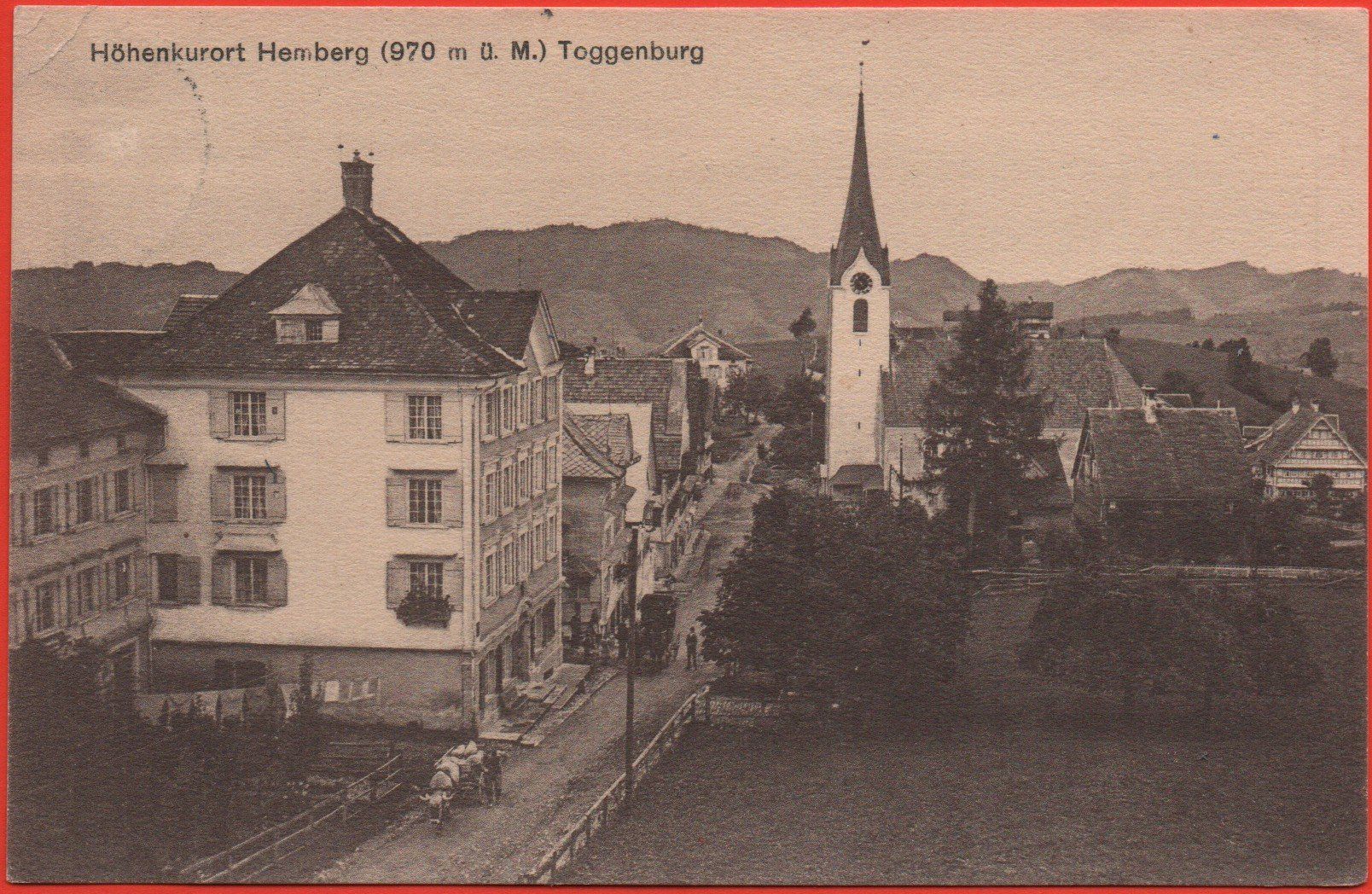 Cartes postales: HEMBERG mit Ochsen-Gespann und Postkutsche – D'occasion à Jona par philajona