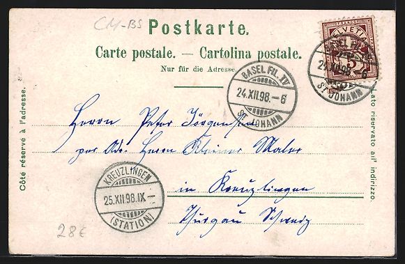 Cartes postales: Litho Basel, Geschäftshaus Julius Brann – D'occasion à Berlin par bartko-reher 1