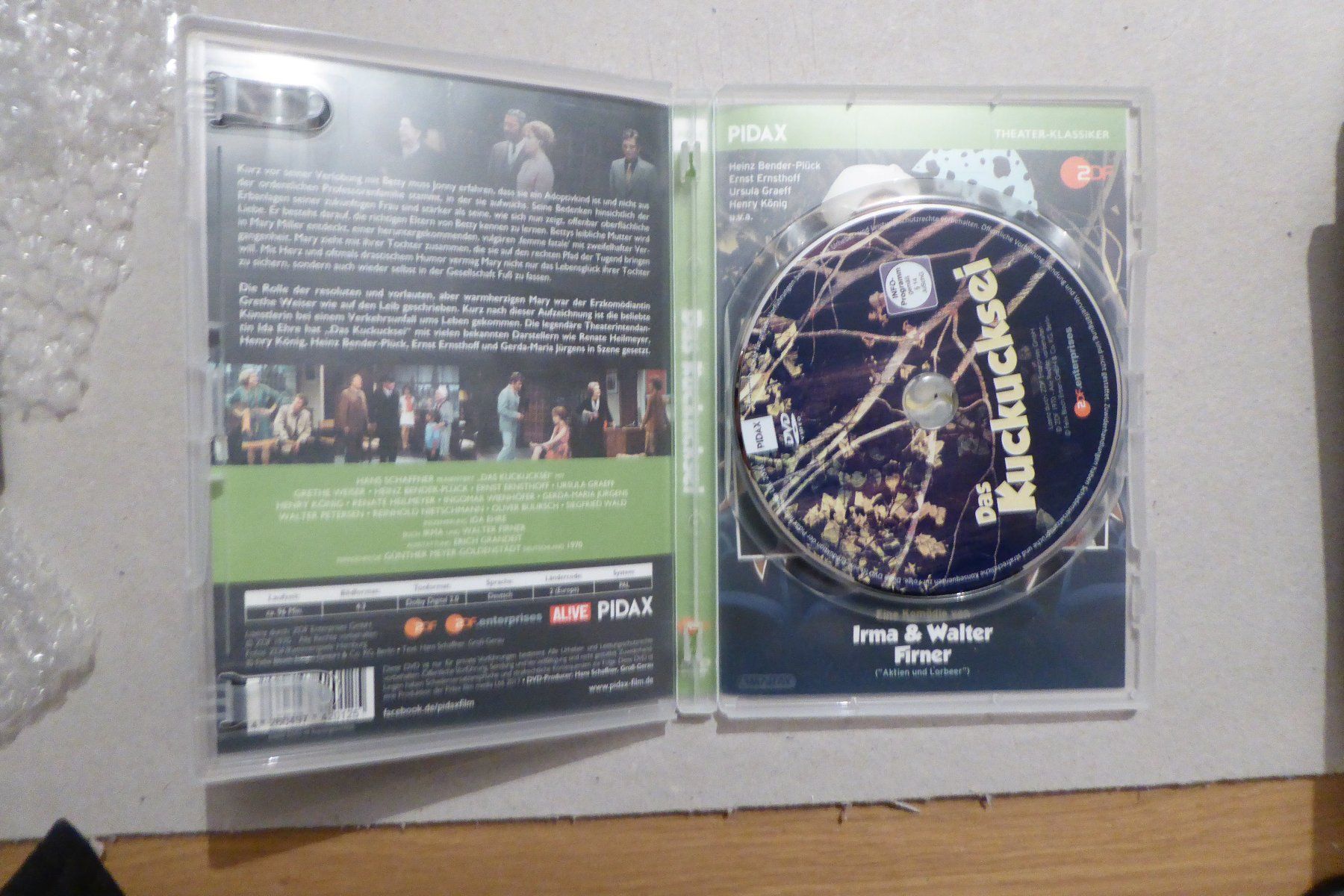 Tutti i DVDs: DVD Das Kuckkusei Pidax Theater Klassiker – Usato da Allschwil venduto da Summelsarium 3