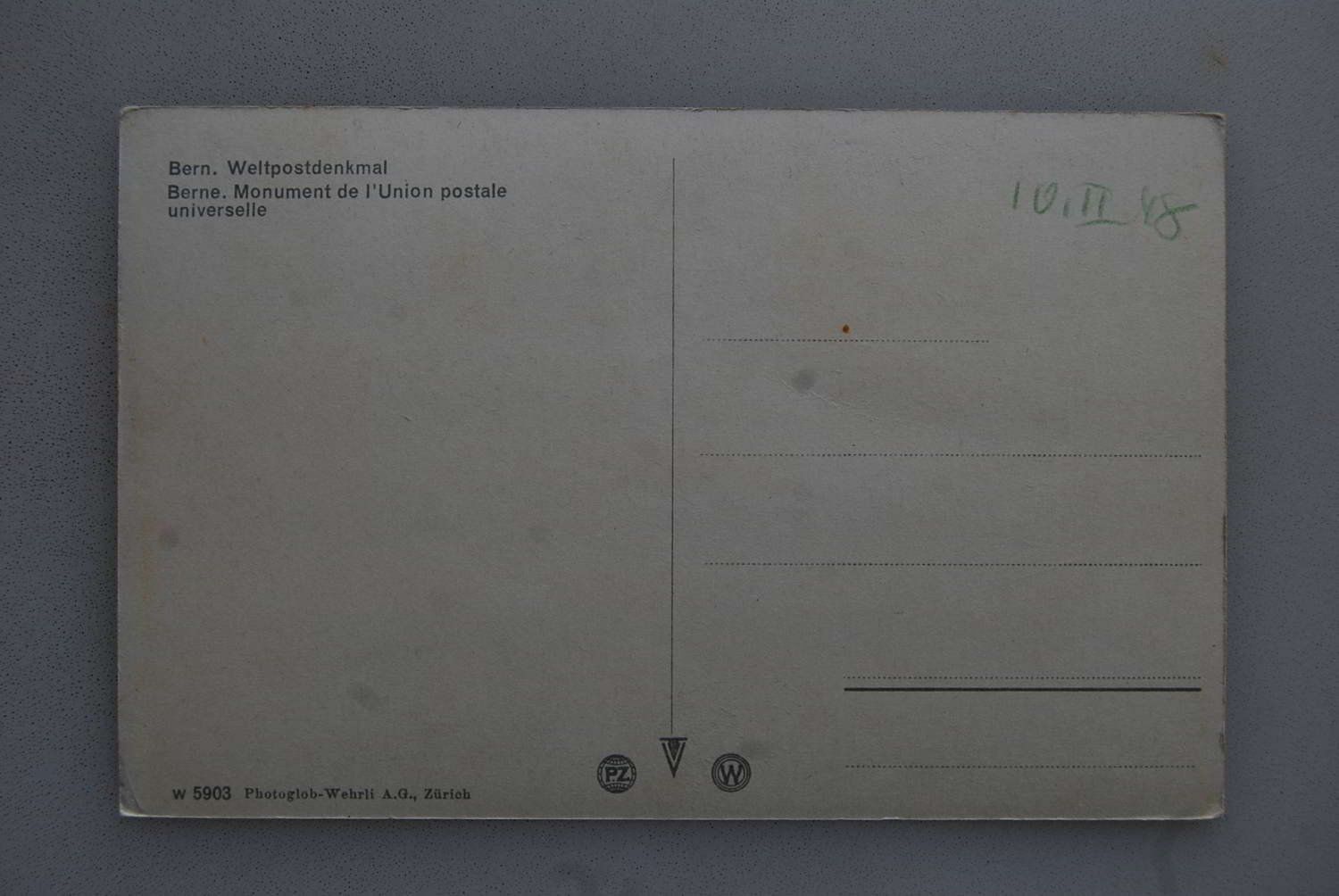 Cartoline postali: AK Bern, Weltpostdenkmal – Usato da Rüfenacht BE venduto da Toro06 1