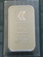100g Platinbarren 999.5 Kantonalbank / Banque Cantonale