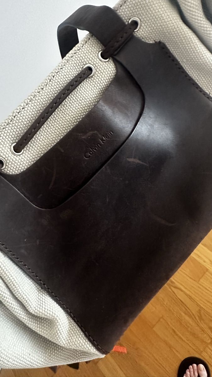 Calvin Klein Borse da donna: Calvin Klein Collection Leather & Canvas Bag  – Nuovo (secondo la descrizione) da Luzern venduto da ida_hv2y 5