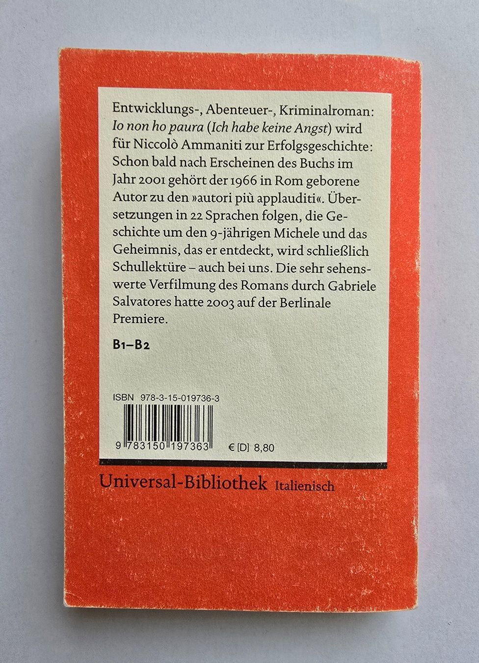 Libri: Io non ho paura, Niccolò Ammaniti – Usato da Zürich venduto da pfo_tjp8 1