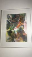 Abstrakte Kunst Lithographie gerahmt