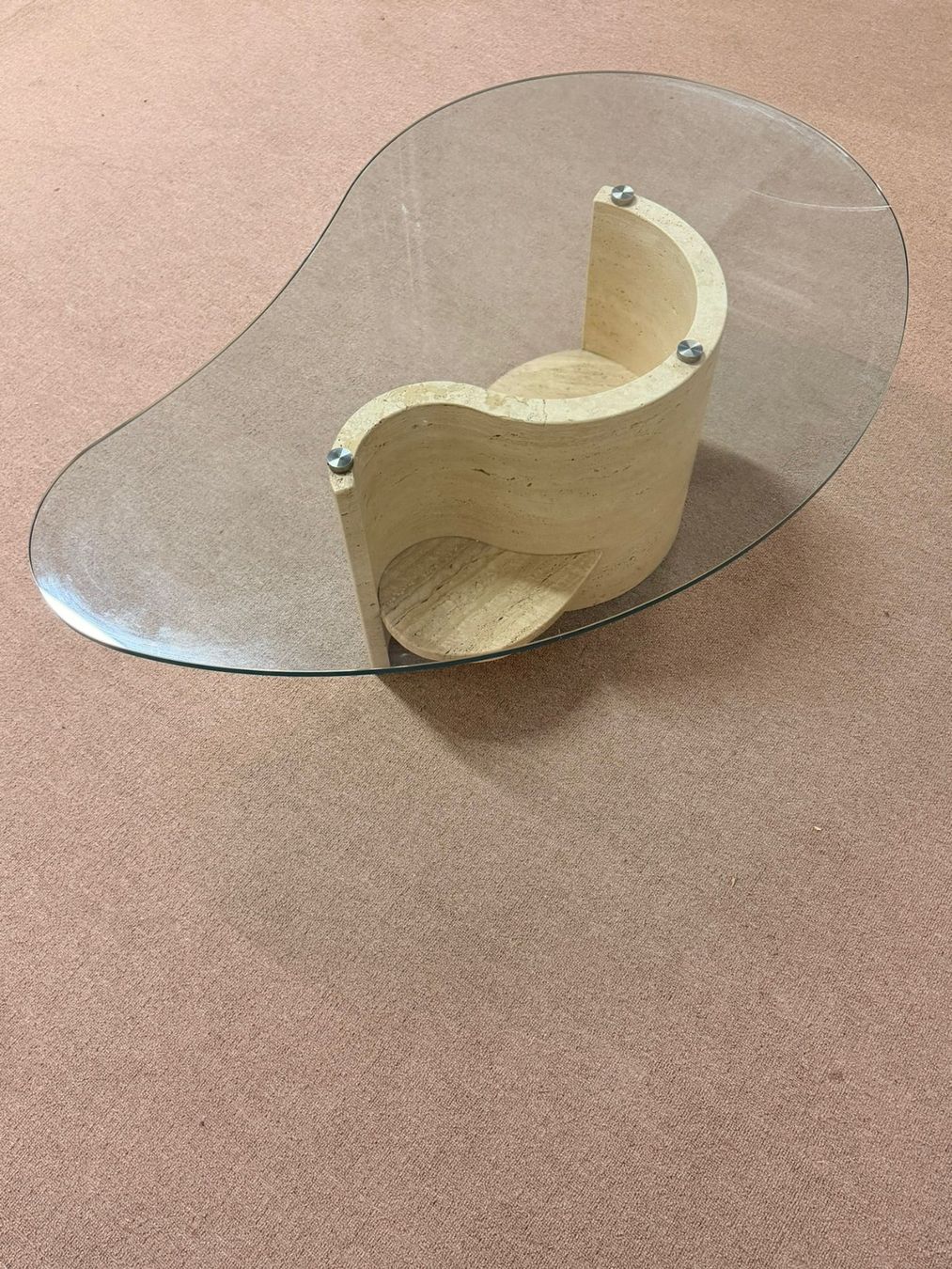 Tavoli: Travertin Couchtisch mit Glasplatte Coffee Table – Usato da Rickenbach ZH venduto da Der-Insider 8