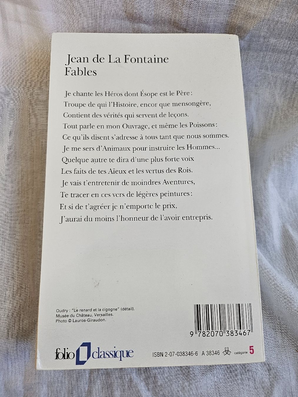 Libri: Fables de La Fontaine, Edition Folio – Usato da La Joux FR venduto da car_ck96 5