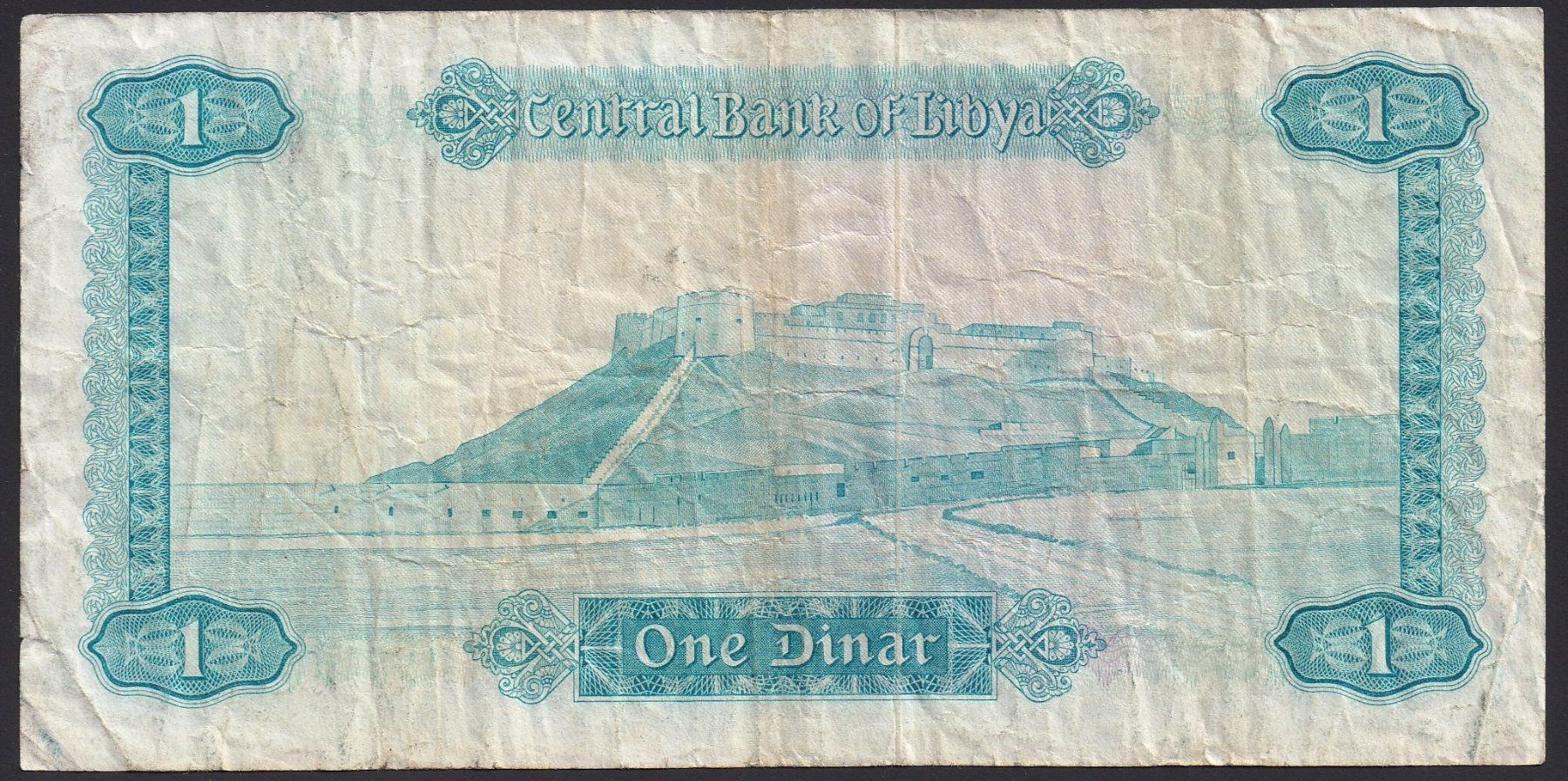 Banknoten: Libyen 1 Dinar 1972 – Gebraucht aus Brugg AG von banknoten_muesli 1