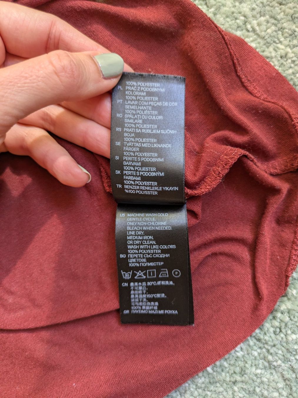 H&M Top: Rostrotes transparentes oversized Top Grösse S – Usato da Hedingen venduto da cafel10 2