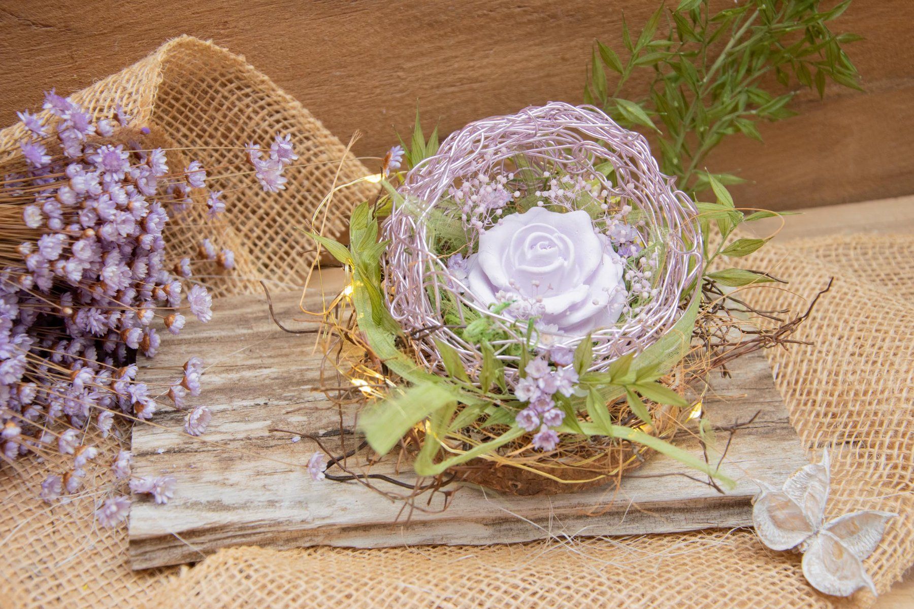Tutte le decorazioni: handgefertigte Deko mit LED, Naturmaterialien - Geschenkidee – Nuovo (secondo la descrizione) da Unterentfelden venduto da mag-images 2