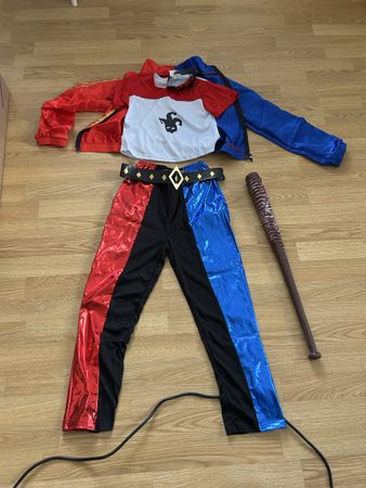 Déguisement Harley Quinn, 10-12 ans, avec accessoires