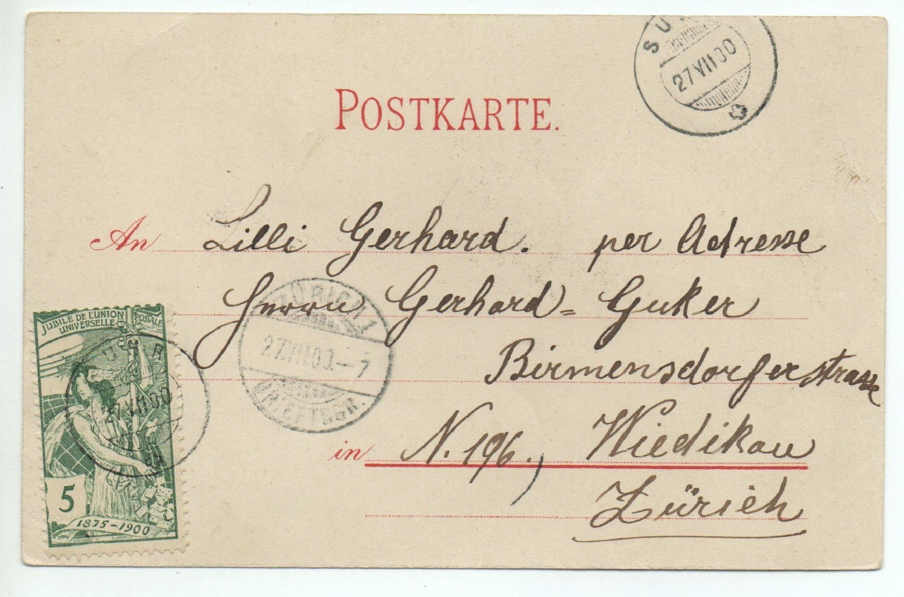 Cartes postales: LITHO Gruss aus DAVOS 1900 – D'occasion à Jona par philajona 1