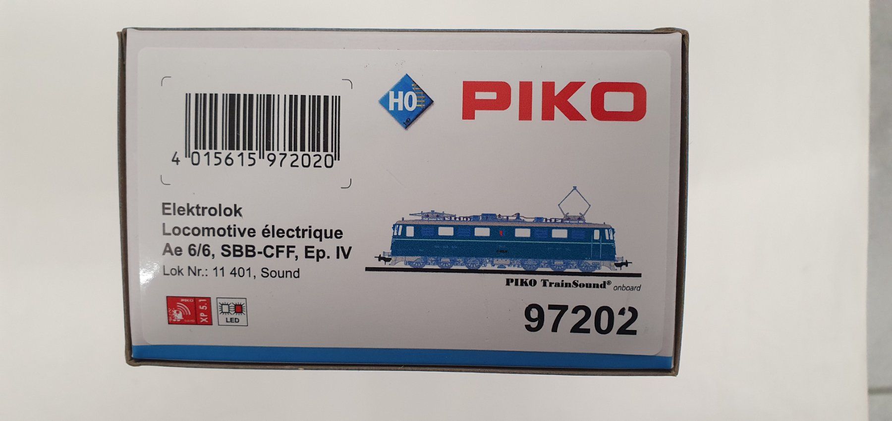 Piko Modellini di ferrovie: PIKO 97202 SBB Ae 6/6 11401 Ticino, mit Sounddecoder – Nuovo e nell'imballaggio originale da Würenlos venduto da juruth 2