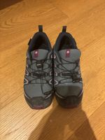 Salomon Wanderschuhe grau blau violett Grösse 34