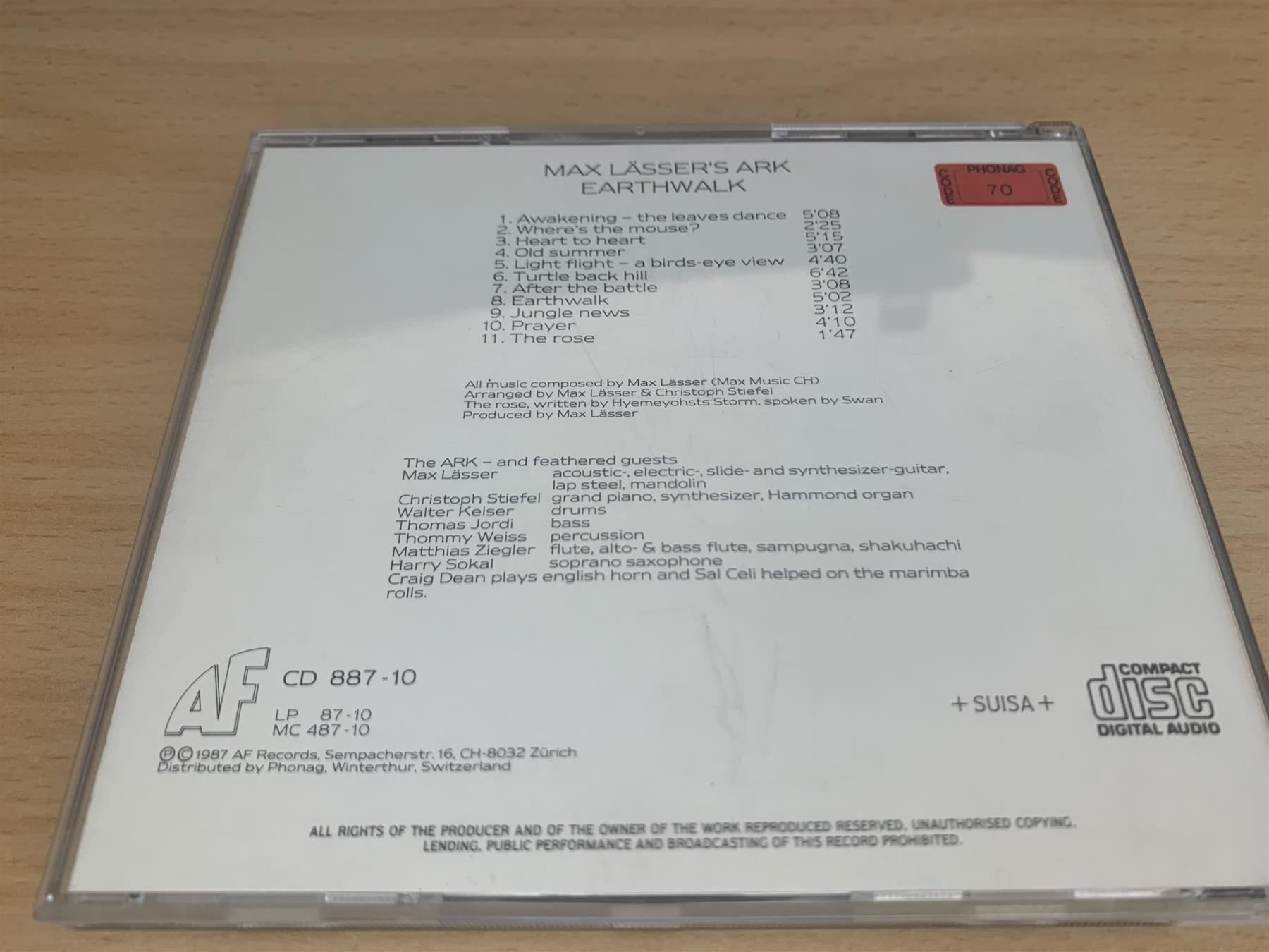 CD: Max Lässer's Ark – Earthwalk – Usato da Rikon im Tösstal venduto da Alpenmutz 1