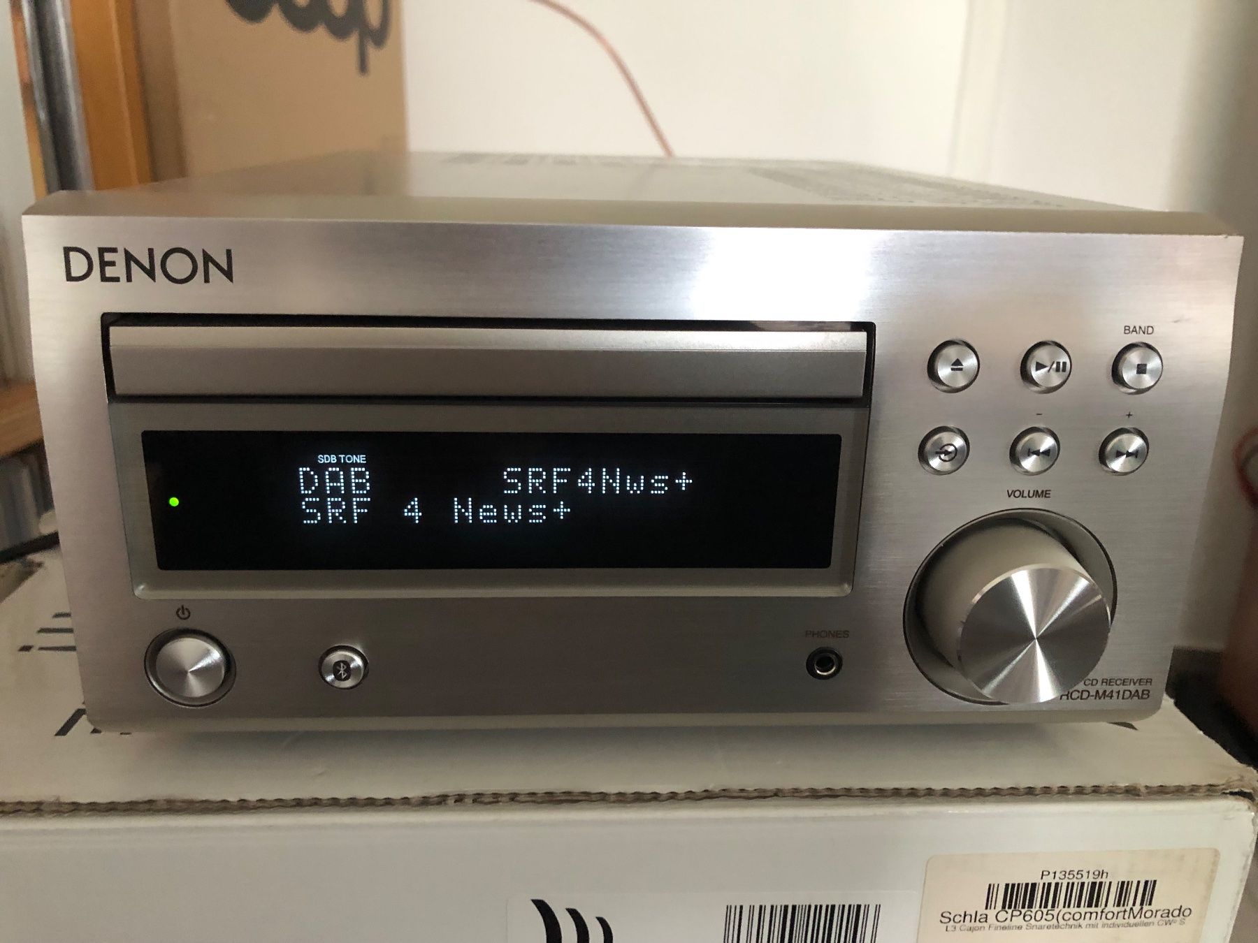 Denon Multimediaplayer & Streamer: Denon Mini Hifi CD/Bluetooth/DAB  D-41 DAB+ Silver – Neu (gemäss Beschreibung) aus Bigenthal von  9