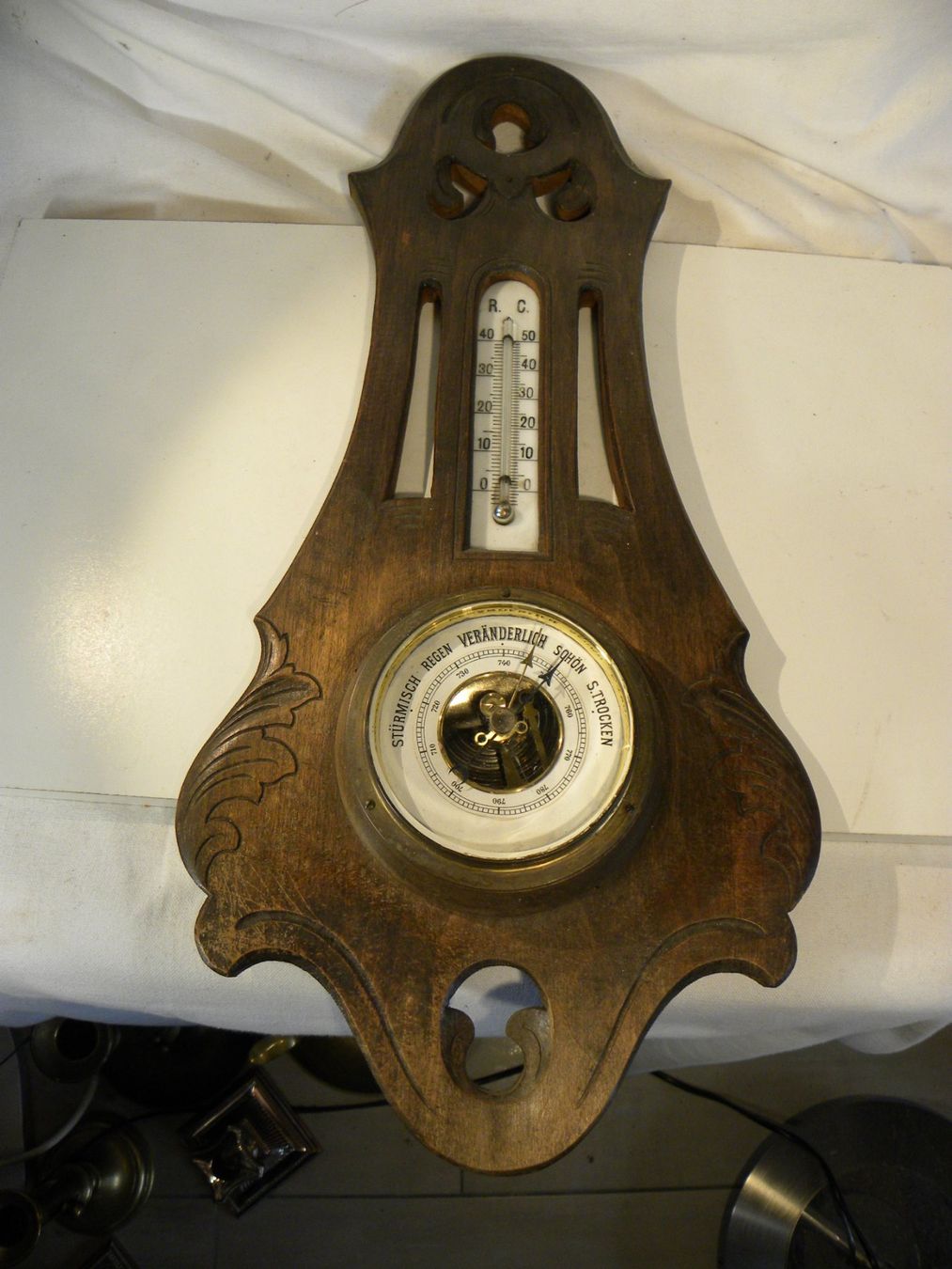 Altri elettrodomestici e apparecchi d’epoca: Biedermeier Barometer von Lufft – Usato da Reinach venduto da Taysalmon 4