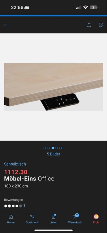 Schreibtische: Eck-Schreibtisch höhenverstellbar – Gebraucht aus Igis von Vi99 2