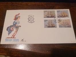 Magnifique enveloppe philatélique Hamburg 1985 Troop-Ships