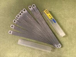 10 Stk.Kupferband galv. verzinnt 20 cm lang