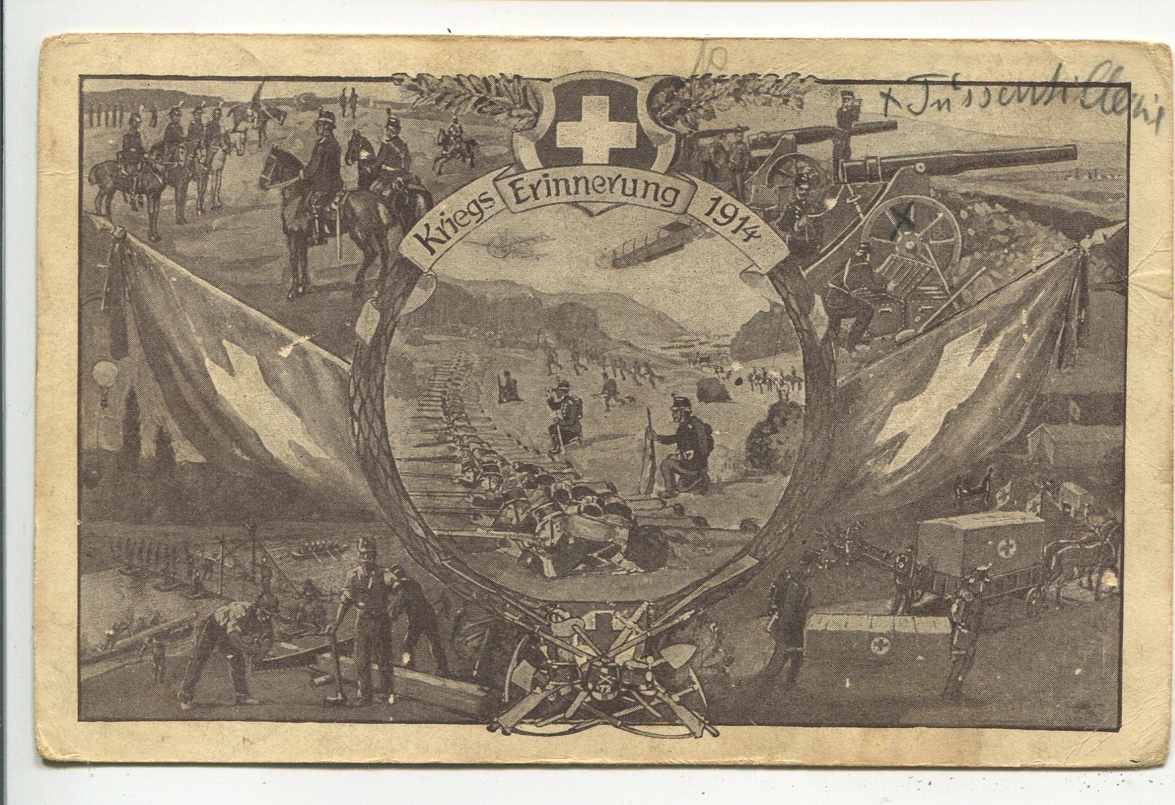 Cartoline postali: AK Kriegs-Erinnerung 1914 Feldpost Bat.150 – Usato da Zug venduto da pinundpuk