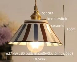 Lampe suspendue LED en céramique, style nordique moderne