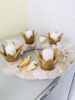 Kronen Vintagedeko Kerzenständer Adventskranz Weihnachtsdeko