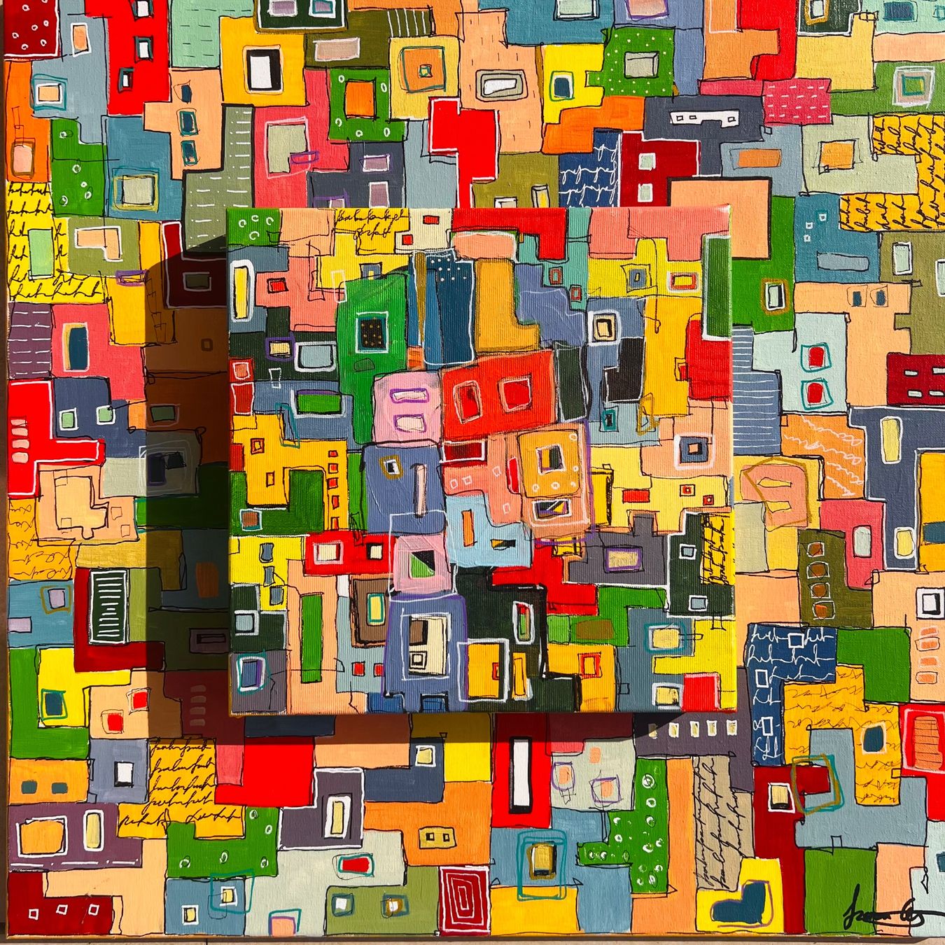 Gemälde: “Appearance” 60x60 cm Bild – Neu und originalverpackt aus Kreuzlingen von eszanza