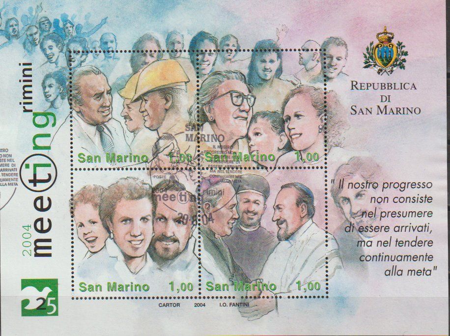 Alle Briefmarken: San Marino 2004 Timbre "Meeting Rimini" – Gebraucht aus Crans-Montana von kira56
