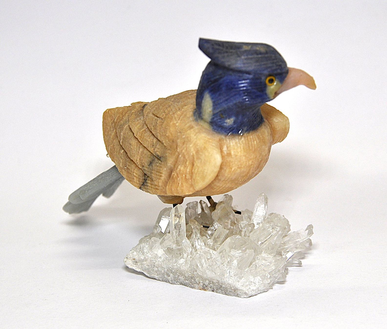 Mineralien & Heilsteine: Vogel geschnitzt aus Mineralien – Neu (gemäss Beschreibung) aus Grabs von Fadenquarz 2
