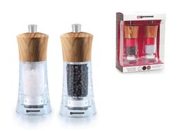 SWISSMAR Geschenkset Salz+Pfeffermühle Torre Olive 15cm