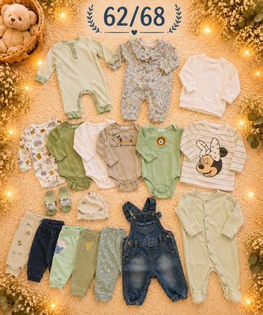 Baby Kleiderpaket grün Grösse 62/68