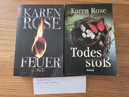 2 Karen Rose Thriller Feuer und Todesstoss gebraucht