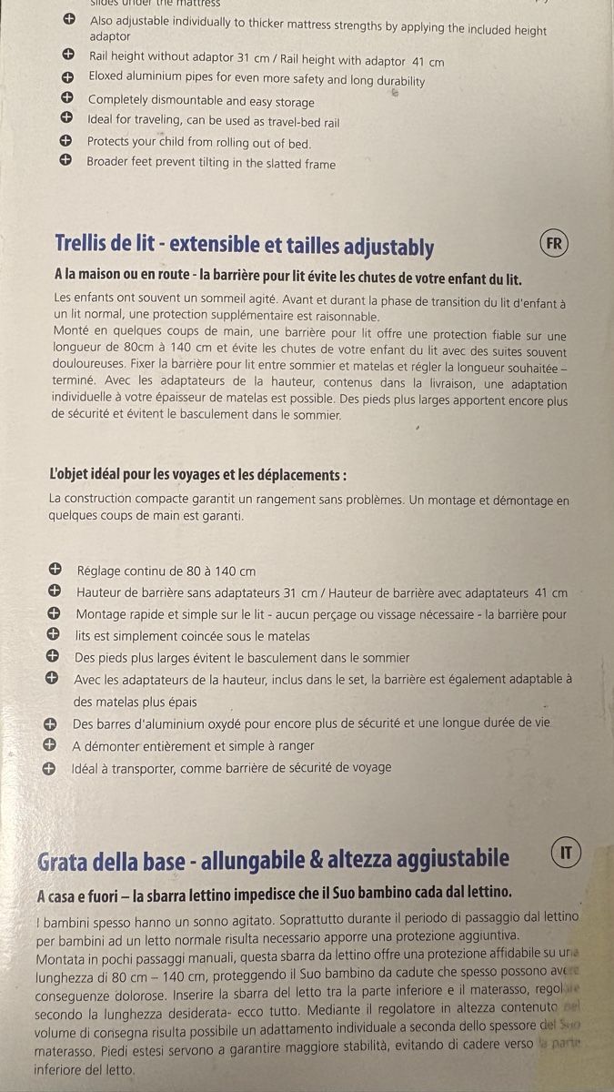Sécurité: Barrière de lit, extensible et réglable – D'occasion à Murten par ninahcmo 9