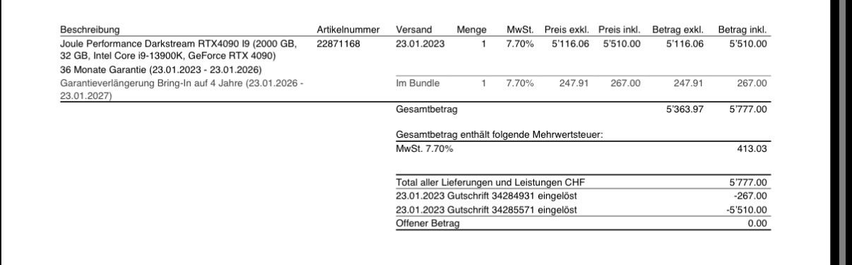 Nvidia PC: Joule Performance Darkstream RTX4090 I9 High End Gaming PC – Usato da Recherswil venduto da Yasa97 8