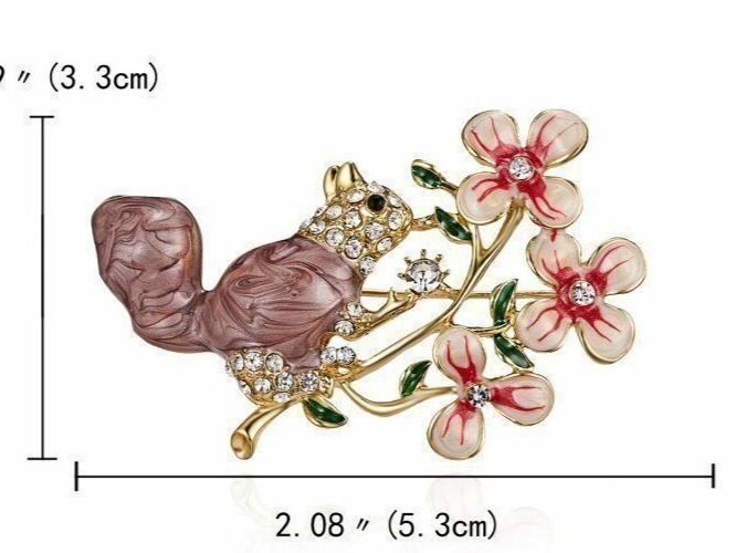 Spille & Fermagli: Lila Eichhörnchen Brosche Ecureuil broche mauve – Nuovo (secondo la descrizione) da Prilly venduto da ilyria73 1