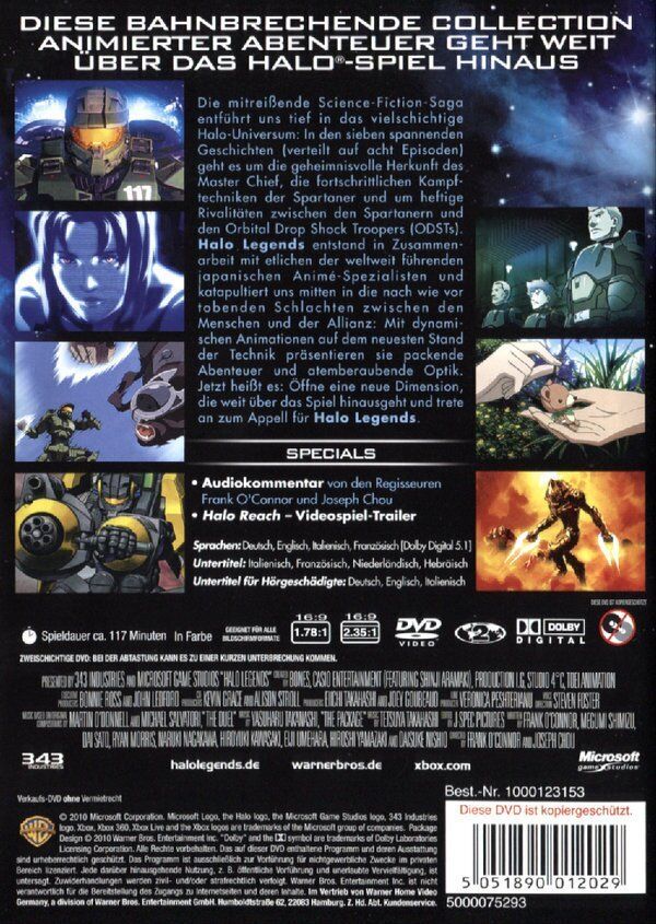 Tutti i DVDs: HALO LEGENDS – Usato da Reinach AG venduto da Masi 1