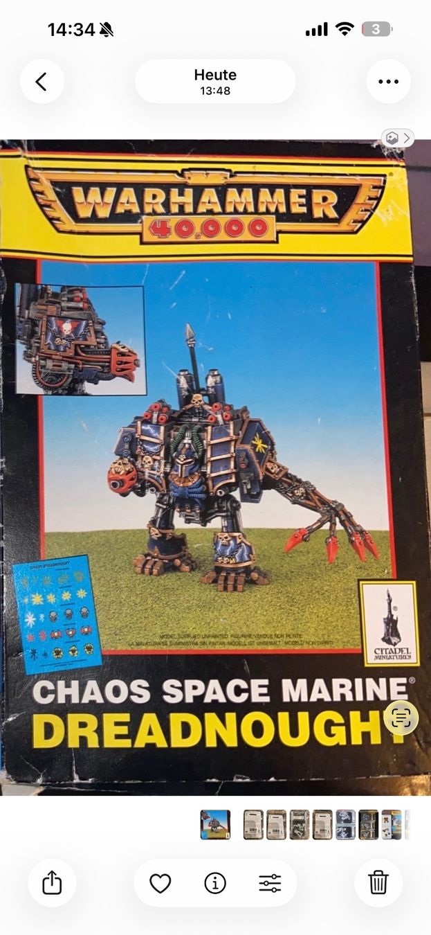 Statuette: Warhammer 40000 Chaos Space Marine Dreadnought Figur – Usato da Basel venduto da ssie
