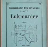 Lukmanier - Landkarte Faltkarte 1927, M. 1:50'000, Leinen