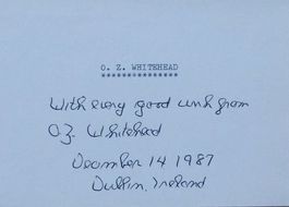 O. Z. Whitehead (1911-1998) Schauspieler - Autogramm