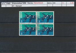 1965 "Eiskunstlauf WM - Davos", Viererblock, ET - Stempel