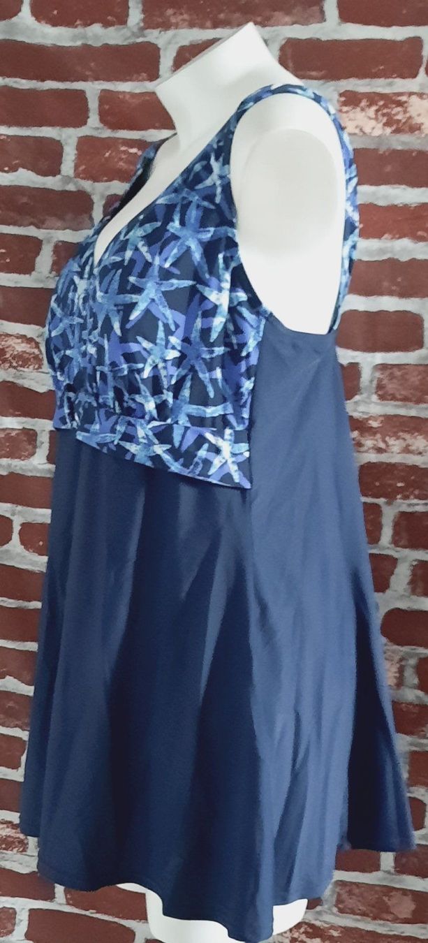 Costumi da bagno & Bikini: ULLA POPKEN Badekleid, Seesternmuster, Softcup Dunkelblau 50 – Nuovo (secondo la descrizione) da Seuzach venduto da VT-Collections2 3