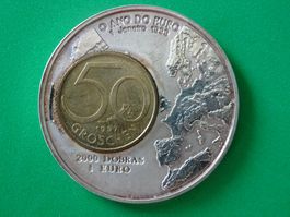 Taler Münze 50 Groschen Euro Dobras S. Tome Principe Silber