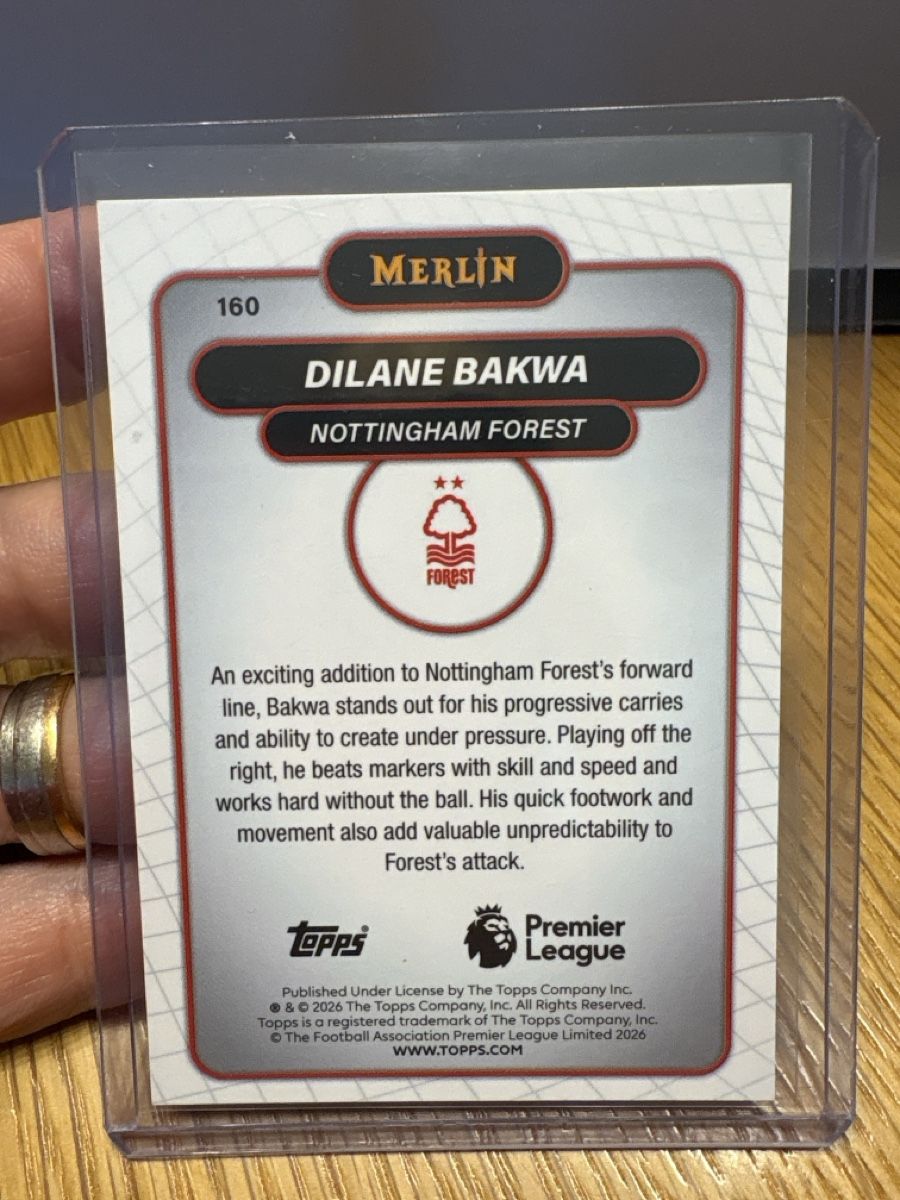 Topps Sammelbilder & Trading cards: Trading Card Dilane Bakwa Merlin  – Neu (gemäss Beschreibung) aus Boningen von Stef_1991 1