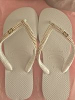 Havaianas Zehentrenner Damen weiss verziert Grösse 39/40 